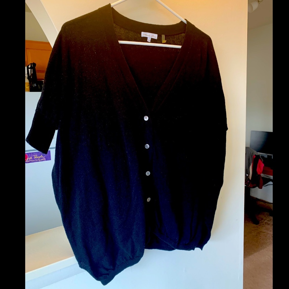 Minnie Rose Short-sleeved Bubble Sweater